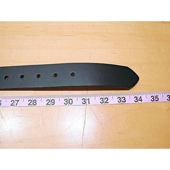 Harley Davidson Genuine Leather Black Belt Bar Shield Cutout Logo Buckle Sz 28 main image 7